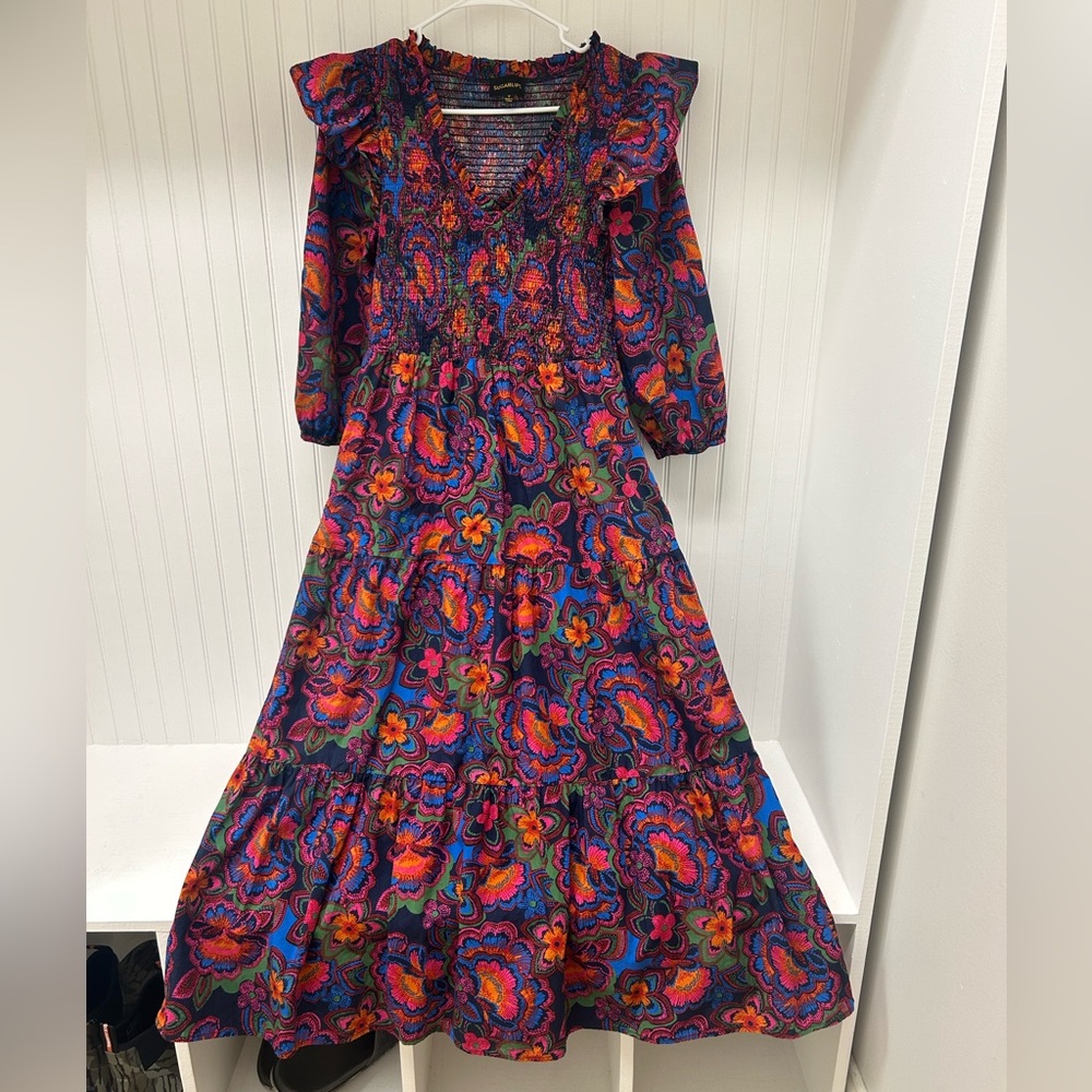 SOLD!! Sugarlips Multicolor Floral Long Sleeve Dress